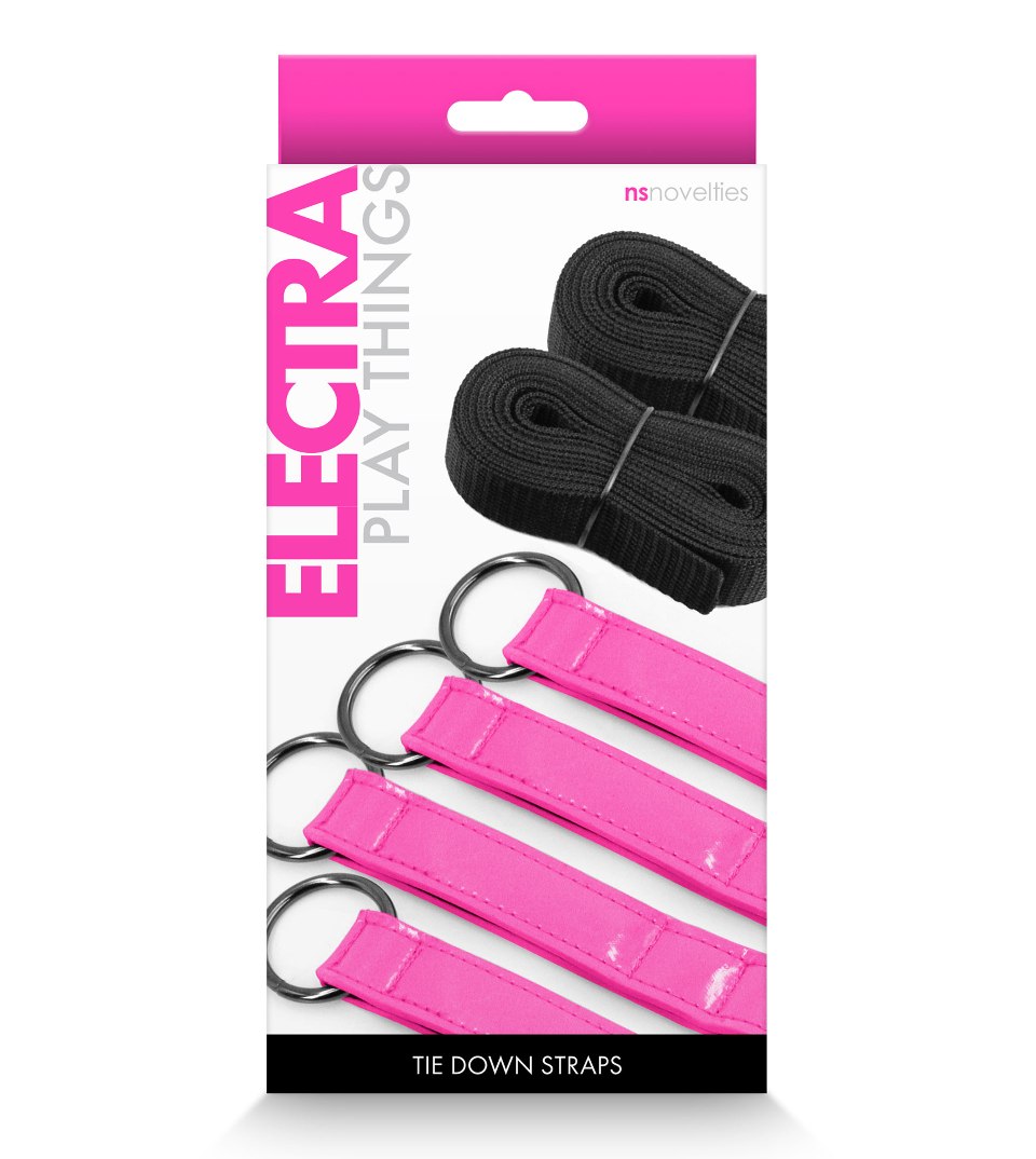 Wrap it, tie it, make it look so sexy. With Electra play thi... NS Novelties - Electra Bed Restraint Straps - Pink photo-2
