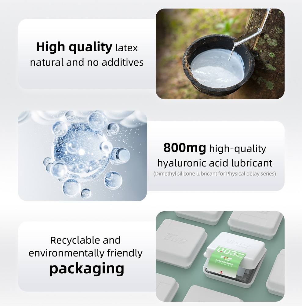 003 Natural feel for increase sensitivity
Degradable new vi... Drywell - 003 Ultra Thin Condoms 6's Pack photo-6
