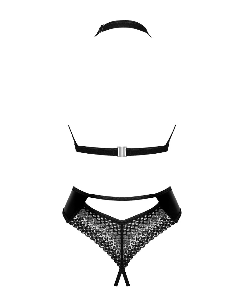 Look defiant! Arouse unrestrained admiration! Awaken passion... Obsessive - Norides Crotchless Teddy - Black - XL/XXL photo-8