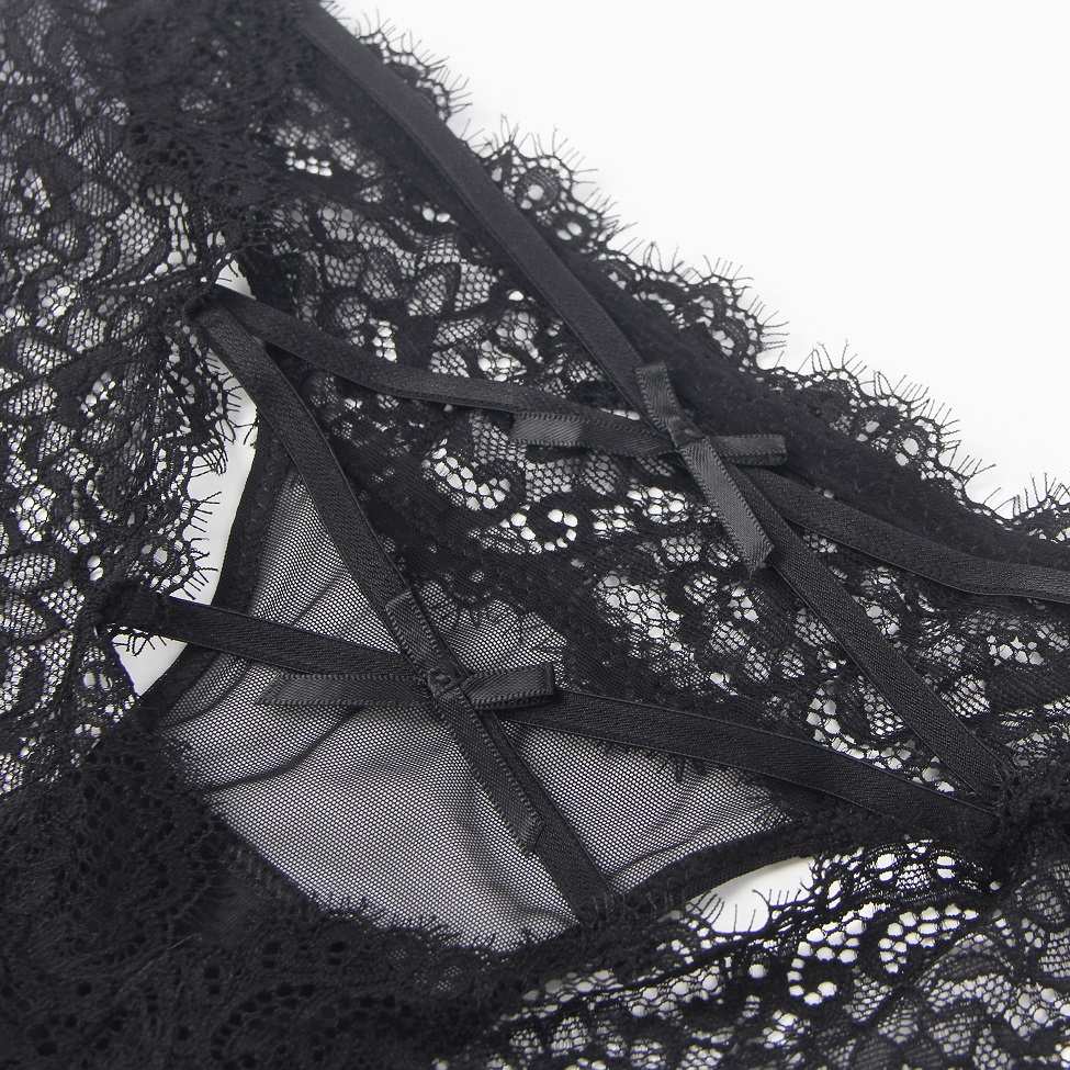 High quality sexy floral lace panty with open back
Material... Ohyeah - Floral Lace Panty - Black - 5XL photo-8