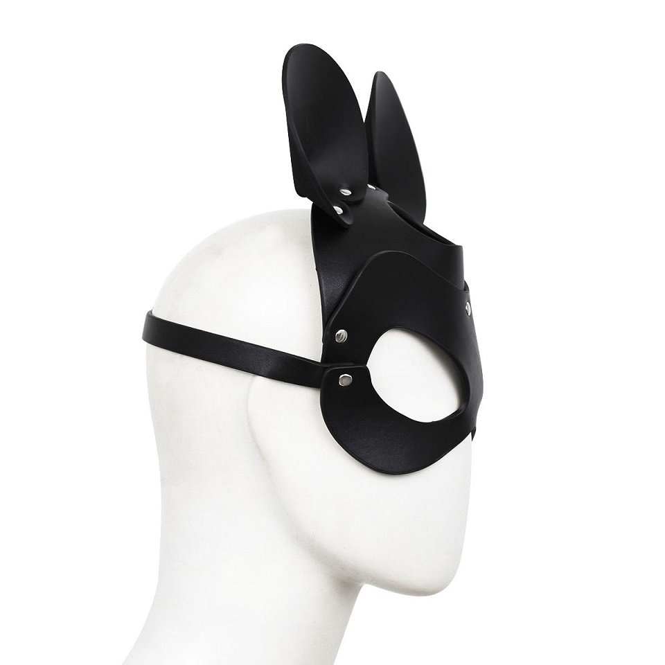 PU Leather mask "Mouse" for role-playing, for part... Kiotos - Mouse Eye Mask - Black photo-4