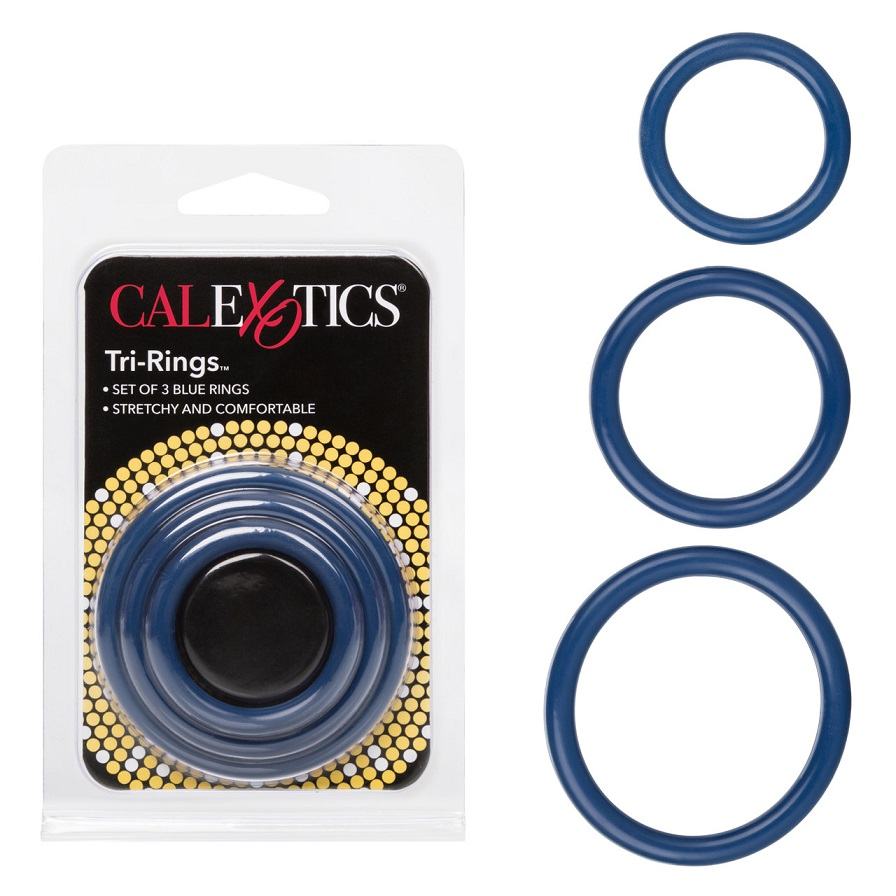 Take your intimate pleasure to new heights with the exotic T... CEN - Tri-Rings - Blue photo-9