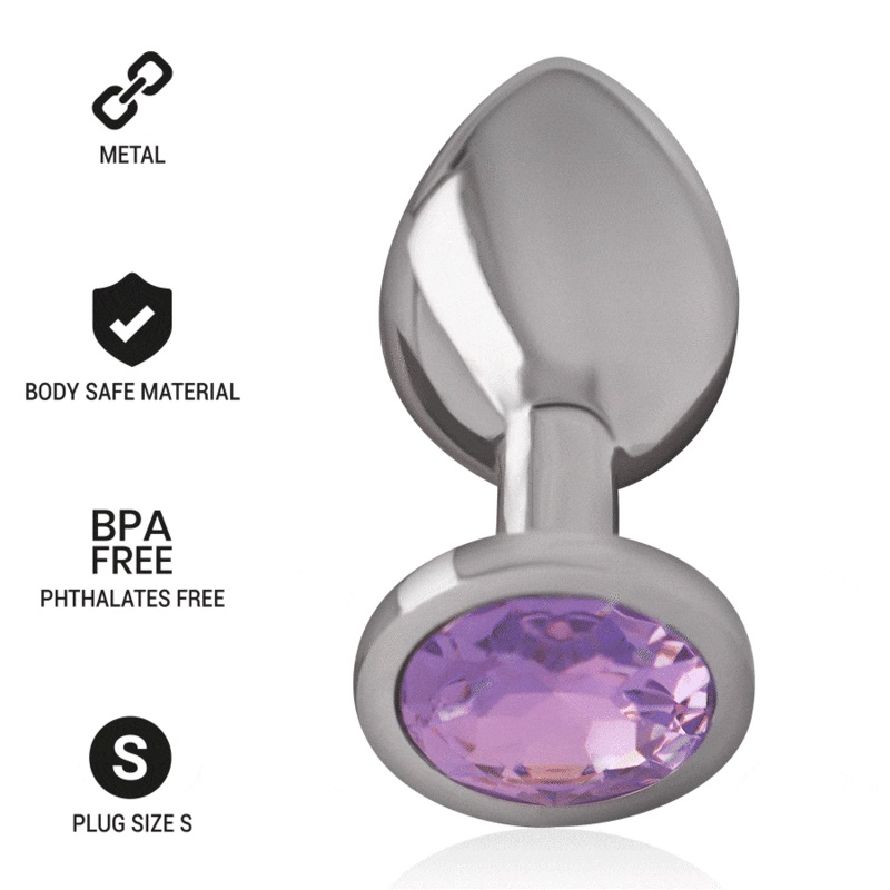 Let your buttocks shine with the anal plug from Intense, dec... Intense - Metal Gem Plug S - Purple photo-3