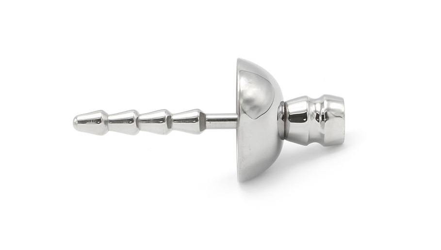 Enjoy the experience of a penis plug with this stainless ste... Kiotos - Umbrella Cock Plug 8mm photo-4