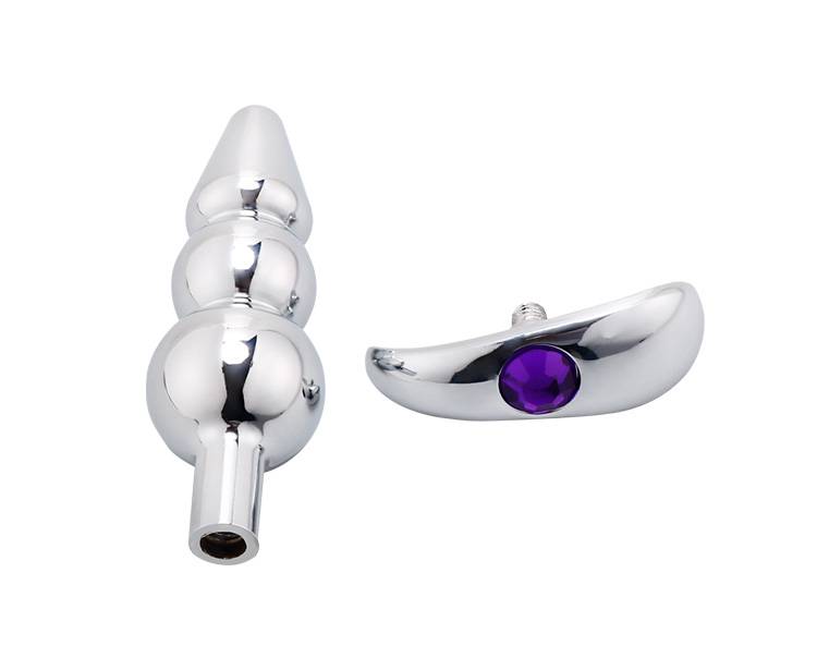 Material: Alluminium alloy
Length of Plug: 87mm
... MT - Detachable Anal Plug w 2 Balls, Ring & Anchor photo-2
