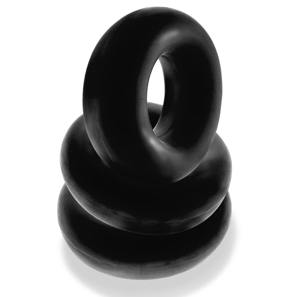 These fat-boys cockrings are the next-step-up WILLY’s…3 non-... Oxballs - Fat Willy Cockring 3's Pack - Black photo-4