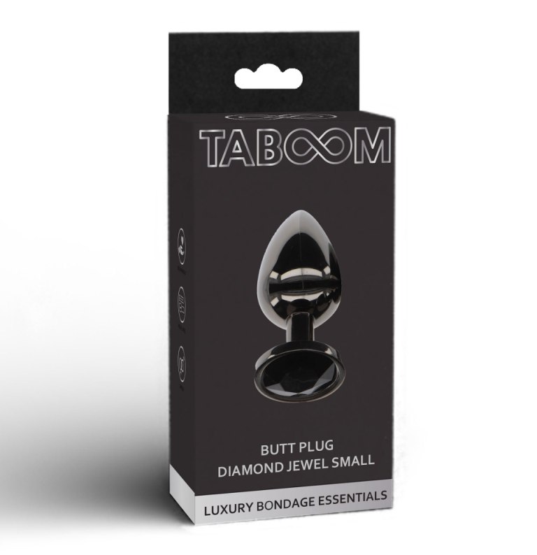 Make your backdoor fun spark with TABOOM Butt Plug With Diam... Taboom - Butt Plug w Jewel S - Black photo-3