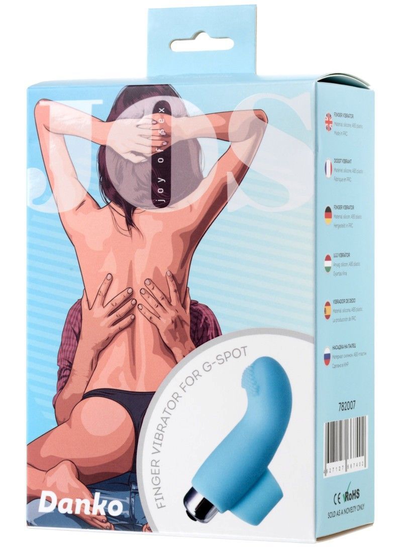 Thanks to its shape, this finger vibe will easily find the m... JOS - Danko Finger Vibrator - Blue photo-8