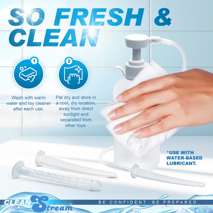 Introducing compact, travel-friendly enema kit! This lightwe... Cleanstream - XL Enema Bottle w 3 Attachments photo-5