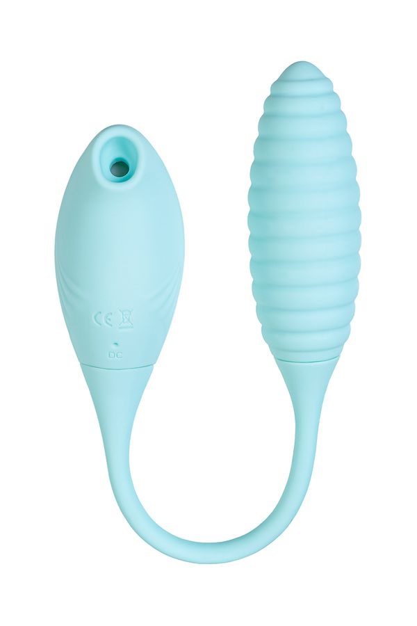 Air-pulse stimulator JOS Roow 2 in 1 will give amazing orgas... JOS - Roow Air-Pulse Vibro Egg - Blue photo-4