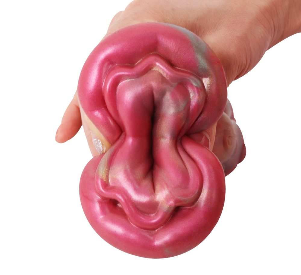Material: Liquid silicone
Size: 9*15.5cm
Net weight: 606g FAAK - Giant Mouth Flower Masturbator - Pink photo-4