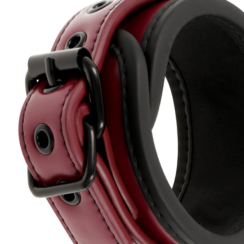 FETISH SUBMISIVE ORIGIN Presents the first vegan leather wiv... Fetish Submissive - Dark Room Handcuffs - Red photo-3
