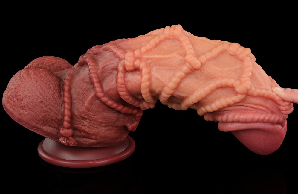Built to deliver the most lifelike satisfaction, Love Toy Ki... Lovetoy - 10.5" Dual Layered Cock w Rope photo-3