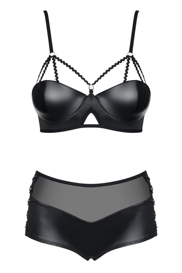 Get ready for amazing experiences! You’ll love every temptin... Obsessive - Leatheria 2-pcs Set - Black - S/M photo-7
