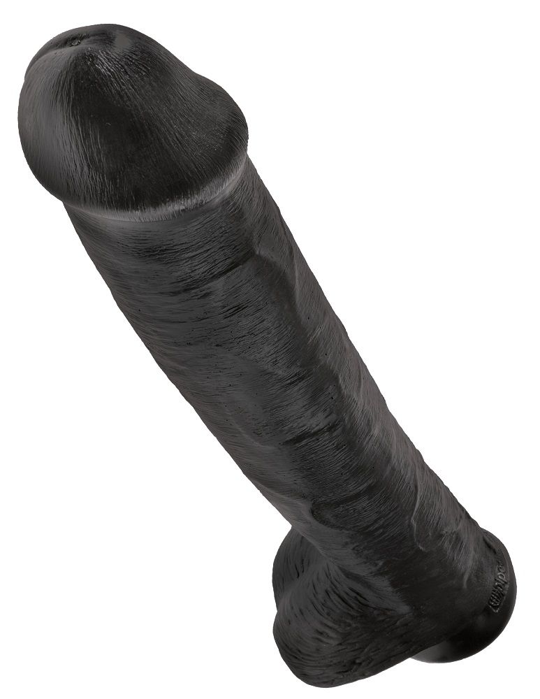 Do you want your first dildo to look and feel just like the ... King Cock - Cock 15″ With Balls - Black photo-3