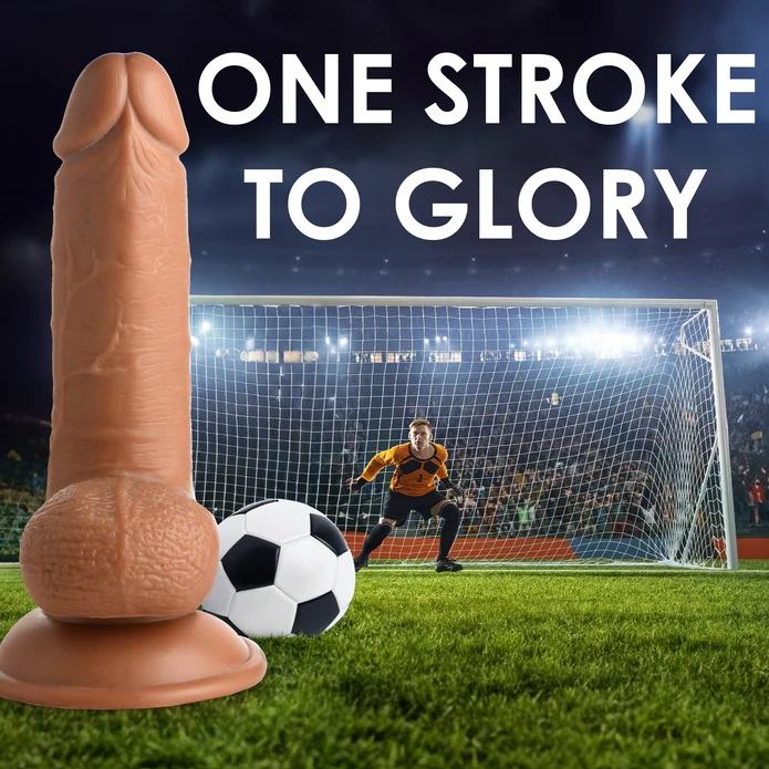Sometimes it's better to have someone on your team, and ... Jock - 7" Soccer Sam Dildo w Balls - Flesh photo-6