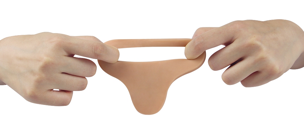 Double her pleasure with this realistic 7 inch strap on anal... Lovetoy - 7" Ultra Soft Double Dildo - Flesh photo-2