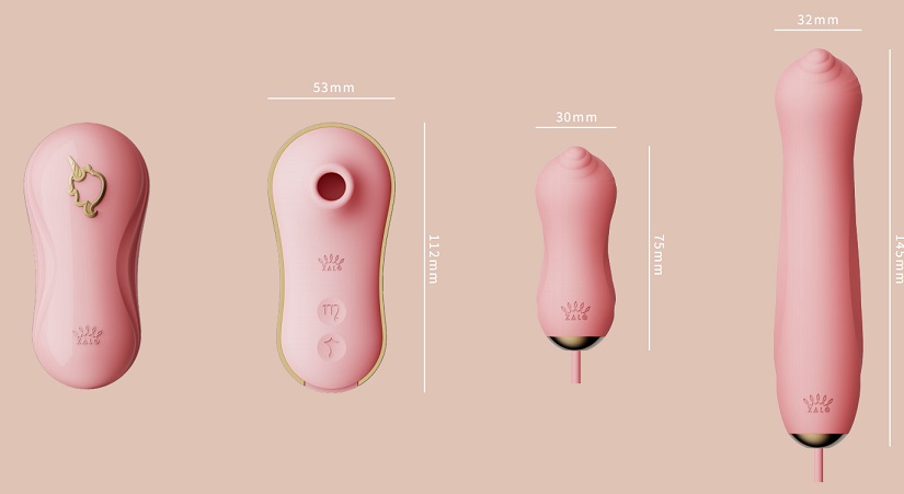 Inspired by unicorns in mythology, they symbolize purity, no... Zalo - Unicorn APP Massager Set - Berry Violet photo-15