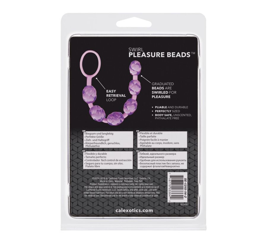Sensually swirled for ultimate and extended personal pleasur... CEN - Swirl Pleasure Beads - Purple photo-5