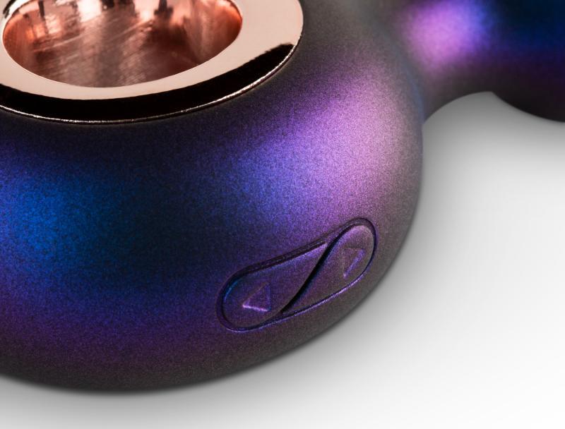 Experience great anal stimulation with this stylish vibratin... Hueman - Deep Space Vibro Plug - Purple photo-3