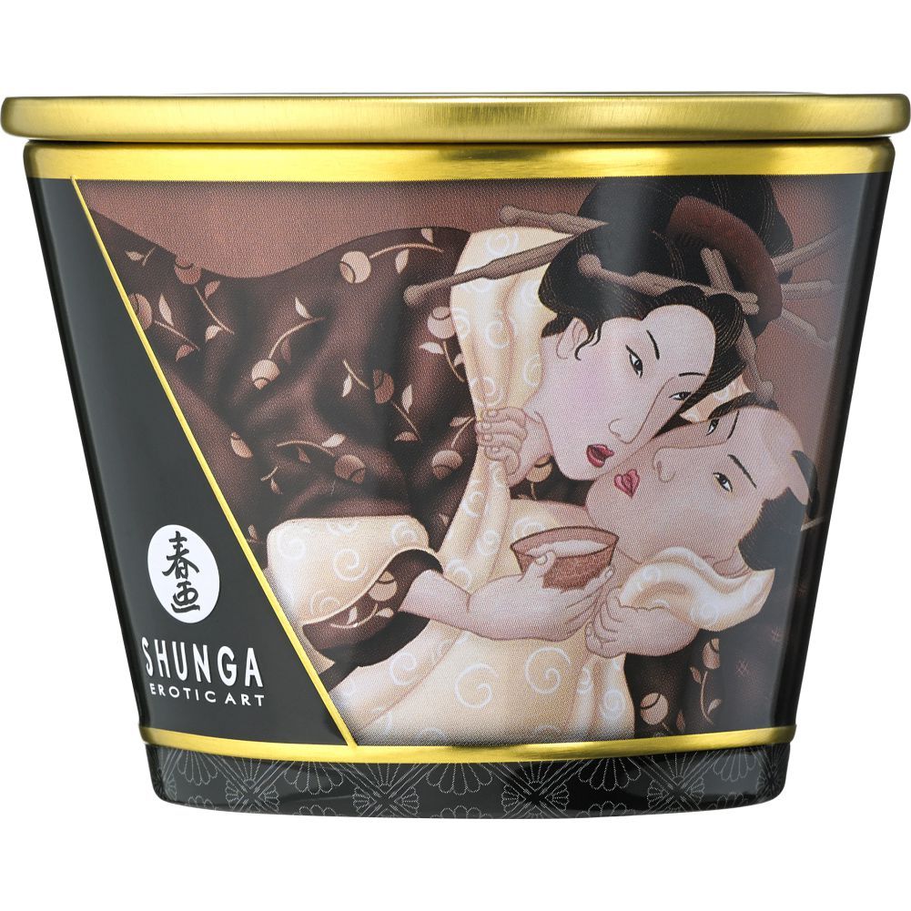This soy based candle can be used both as an ambiance candle... Shunga - Excitation Massage Candle Intoxicating Chocolate - 170ml photo-2