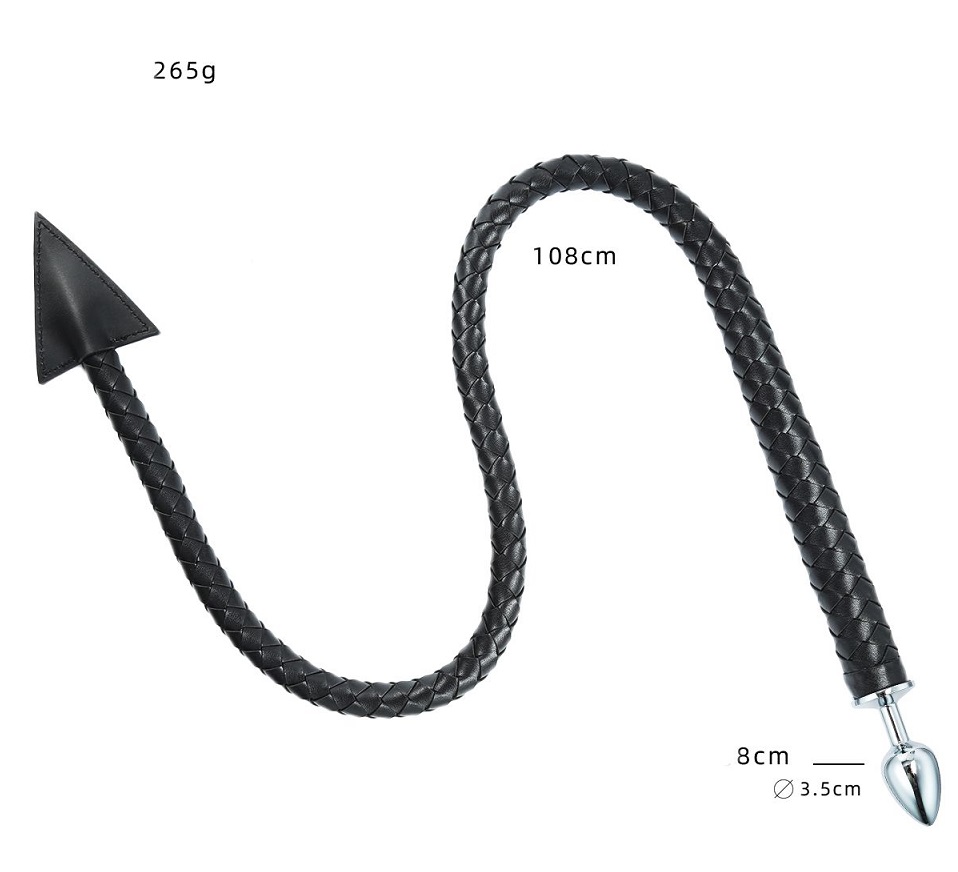 Introducing our Pu-Leather Devil Tail with Buttplug and Weav... Kiotos - Devil Tail Anal Plug - Black photo-9
