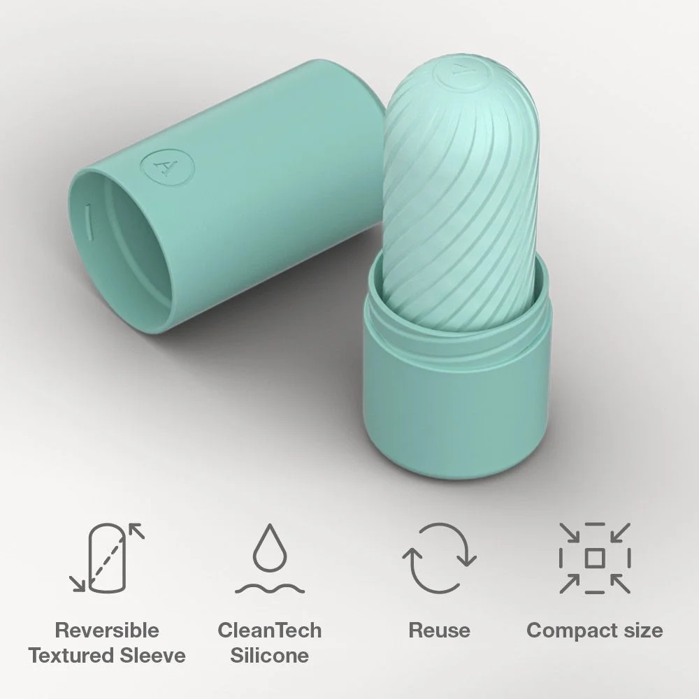 Ghost is a skin-soft silicone toy with a trick up its sleeve... Arcwave - Ghost Flip IT Pocket Stroker - Mint photo-3