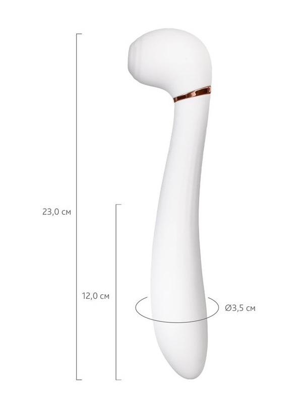 Vibrator with air-pulse stimulation. The graceful and gentle... Flovetta - Jasmine Air-Pulse Stimulator - White photo-9