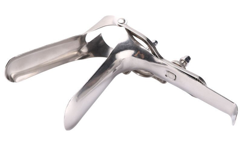 Stainless steel vaginal speculum with long handle MT - Vaginal Speculum Long - Silver photo-3