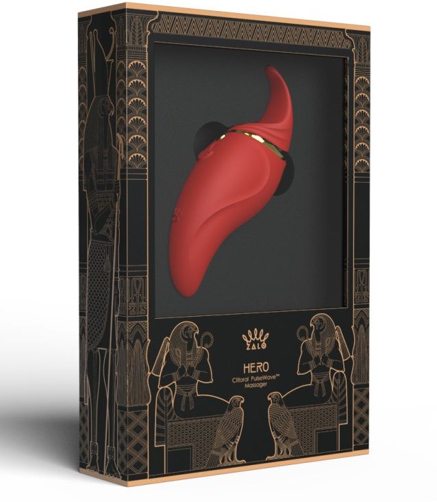 Specially designed to indulge and titillate the sensitive ar... Zalo - Hero APP 2in1 Clitoral Massager - Wine Red photo-6