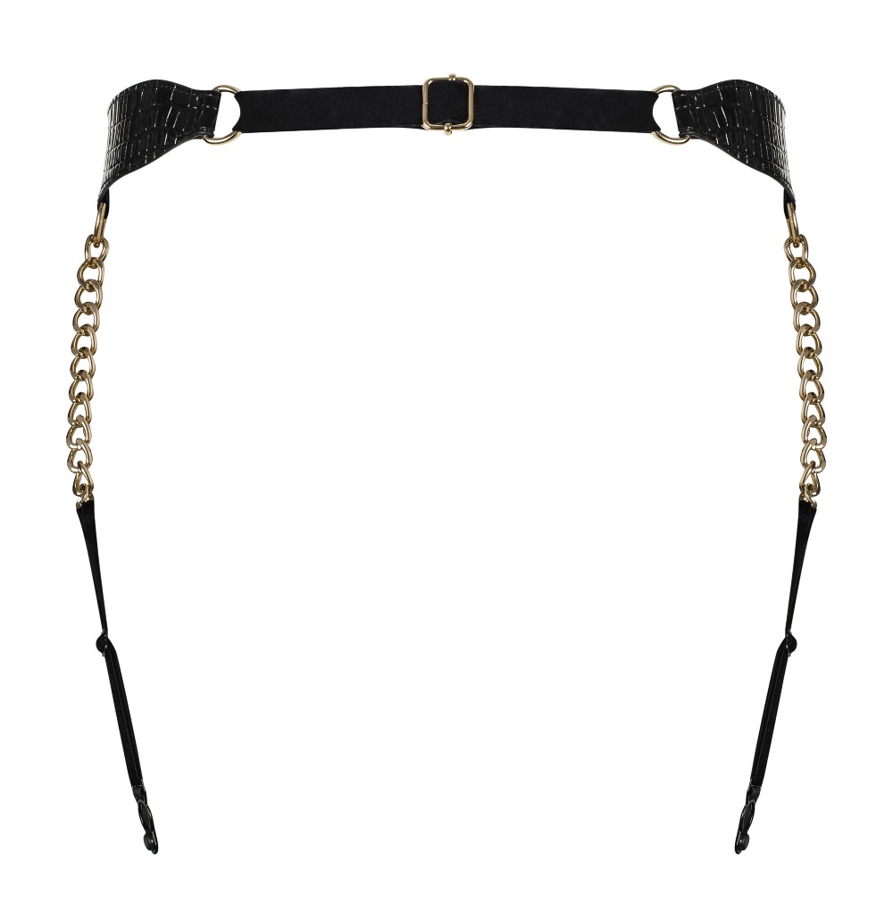 Are you looking for a playful accessory that will delight yo... Obsessive - A767 Garter Belt - Black - S/M photo-8