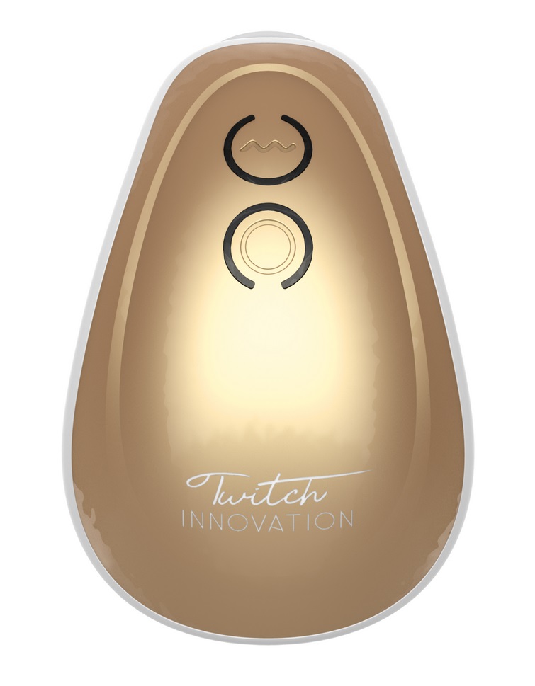 This hands-free, beautifully designed, small and innovate to... Innovation - Twitch Suction Vibrator - Gold photo-4