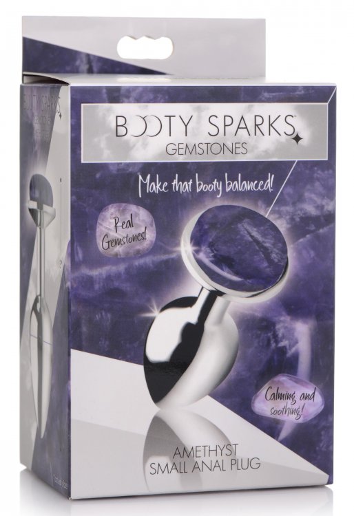 Decorate your derriere with the relaxing energy from this ge... Booty Sparks - Amethyst Gem Anal Plug S-size - Purple photo-7