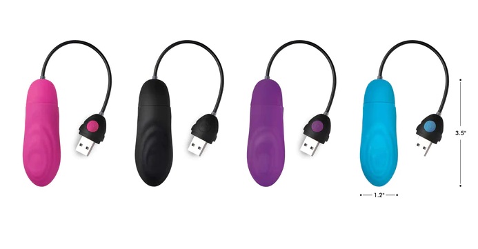 Satisfy your urges with this intense pulsing bullet! For tho... Bang! - 7X Pulsing Vibro Bullet - Blue photo-5