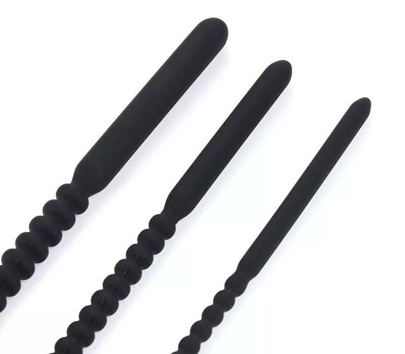 Ribbed urethral plugs set for additional stimulation
Easy t... MT - Threaded Urethral Plug Set - Black photo-9