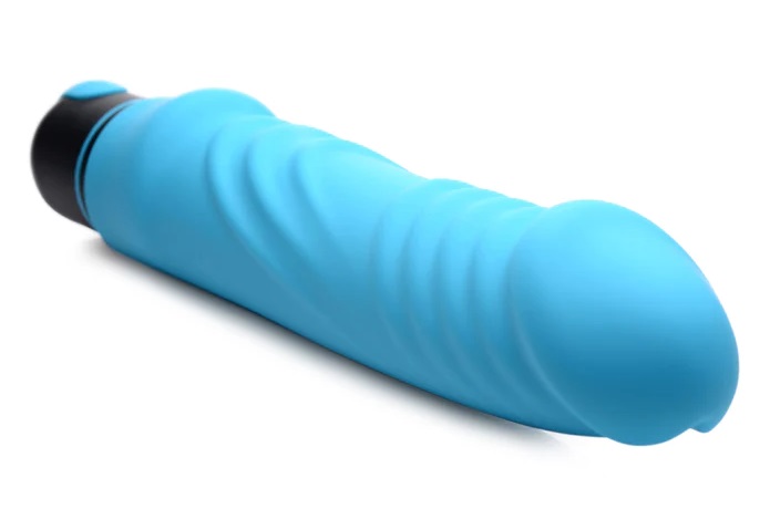 This extra large vibrating bullet features an extended body ... Bang! - XL Bullet w Ribbed Sleeve - Blue photo-6