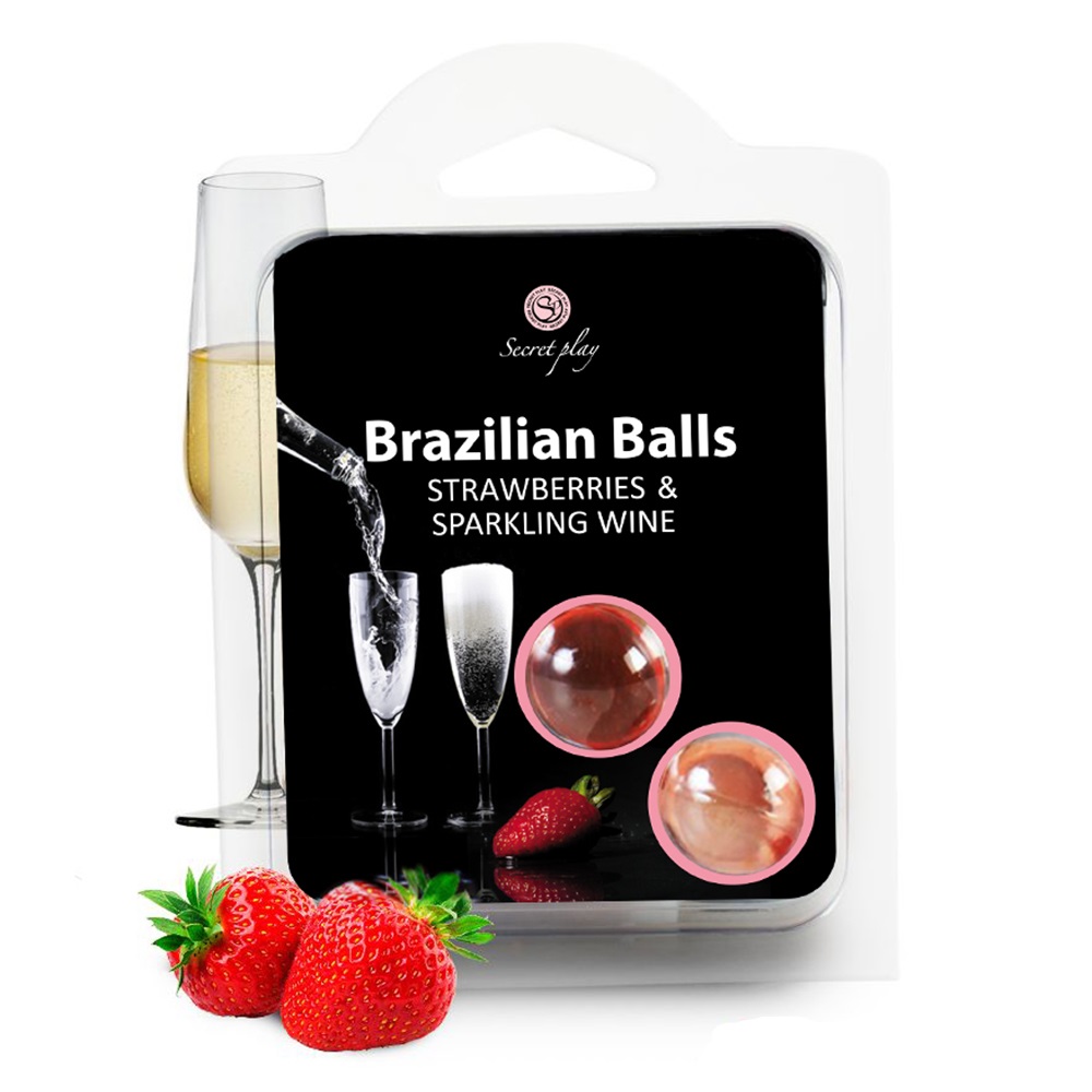 Dare to try the Brazilian balls that will not leave you indi... Secret Play - Brazilian Balls Oil Set - Strawberry & Wine photo-5