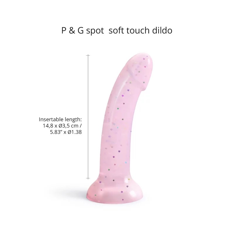 This new range of dildos, each one more fun and cutely kawai... Love to Love - Starlight Glitter Dildo - White photo-5
