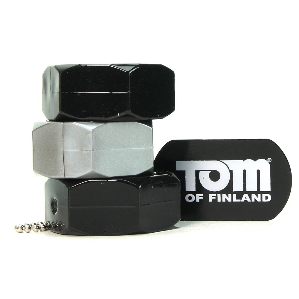 This set of stretch to fit cock rings work great as cock rin... TOF - 3 Piece Cock Nuts photo-11