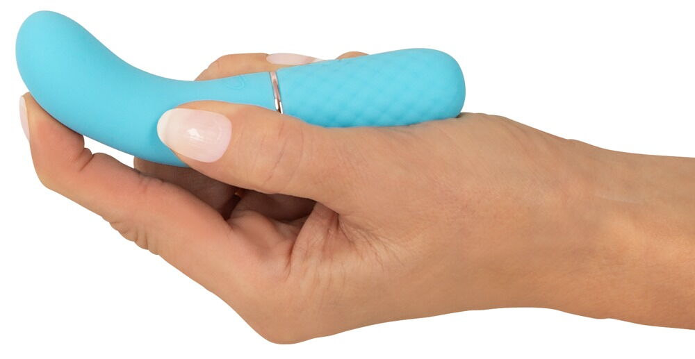 The beautiful, pastel-coloured Mini Vibrator from the Cuties... Cuties - Mini Curved Vibrator - Blue photo-2
