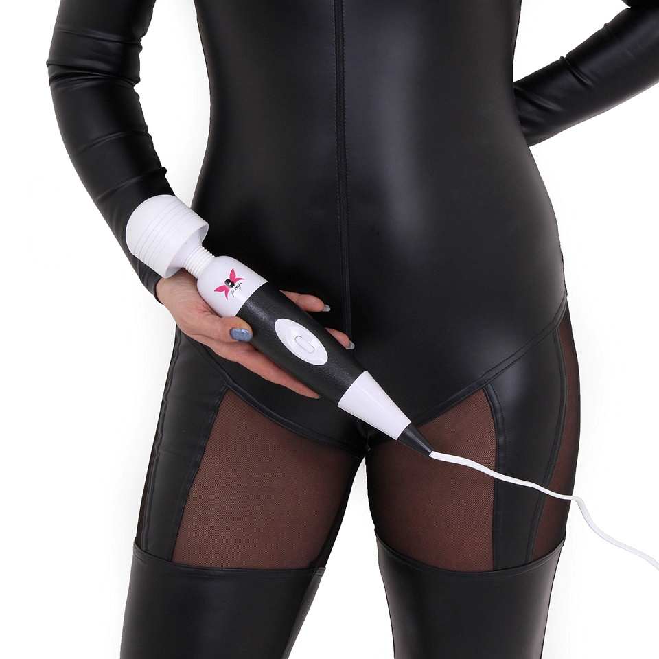 The original Pixey Wand Massager creates a deep vibration th... Pixey - Wand Massager - Black/White photo-2