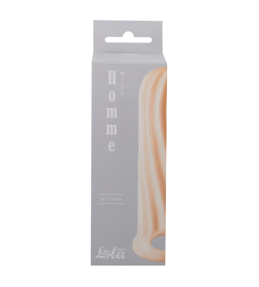 The Wide penis sleeve from the Homme collection is perfect f... Lola Games - Homme Wide Sleeve M - Flesh photo-4