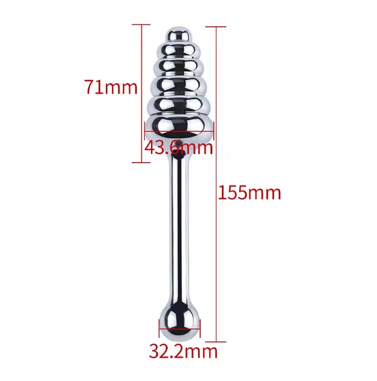 Ribbed anal plug with long handle
Material: Aluminium alloy... MT - Ribbed Butt Plug w Handle photo-5