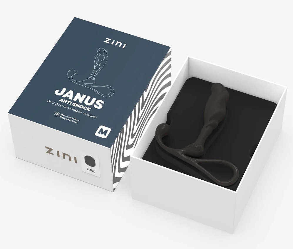 Meet Janus Anti Shock, the dual precision stabilised prostat... Zini - Janus Anti Shock Prostate Massager M - Black photo-3