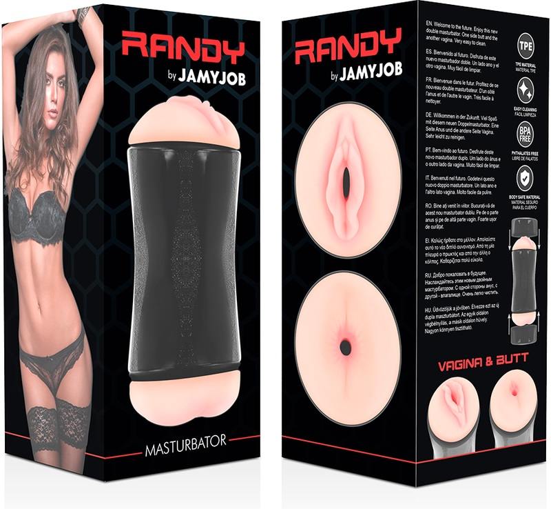 According to the latest studies on male masturbation, Jamyjo... Jamyjob - Randy Double Hole Masturbator - Black photo-10