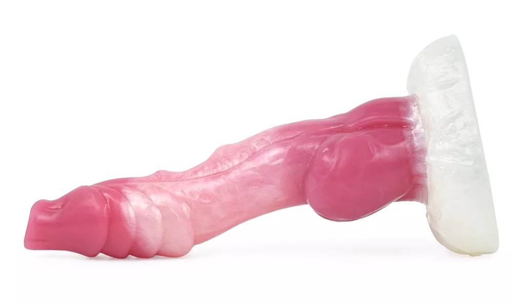The head armor pattern design, the waist is curved to increa... FAAK - Demo Wolf Laddie Dildo - Rosy photo-3