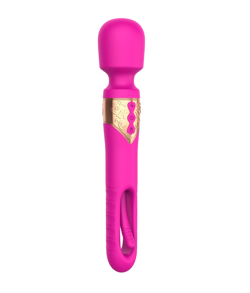The AV wand with the tongue flicking, dual vibration.
The cu... Secwell - Elle Flicking Dual Massager - Pink photo-5
