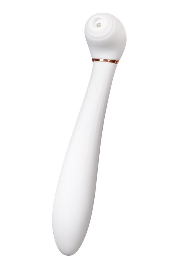 Vibrator with air-pulse stimulation. The graceful and gentle... Flovetta - Jasmine Air-Pulse Stimulator - White photo-6