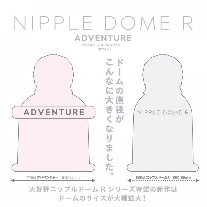 By increasing the dome width by 1.2cm, the nipple population... SSI - Nipple Dome R Adventure - White photo-2