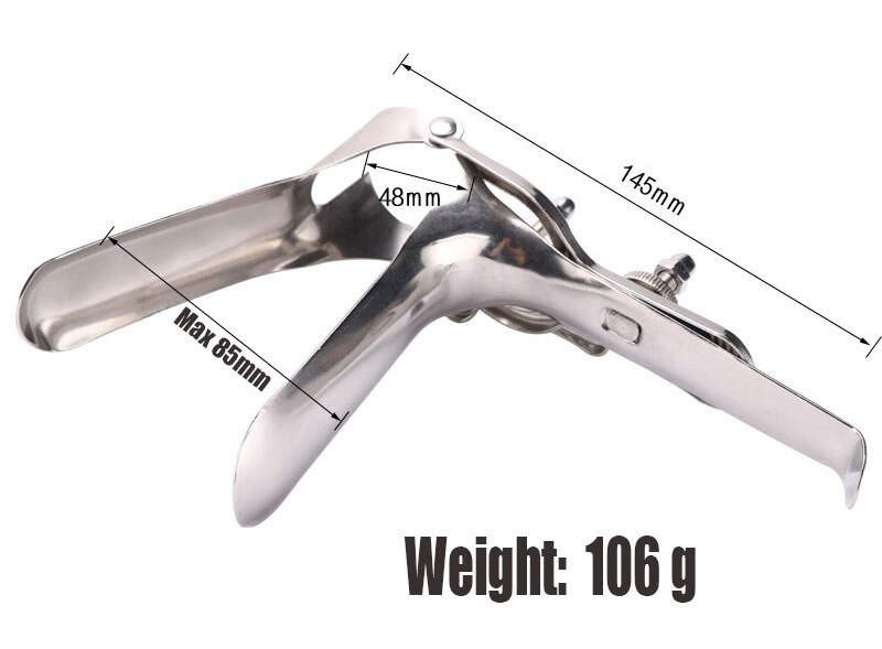 Stainless steel vaginal speculum with long handle MT - Vaginal Speculum Long - Silver photo-9